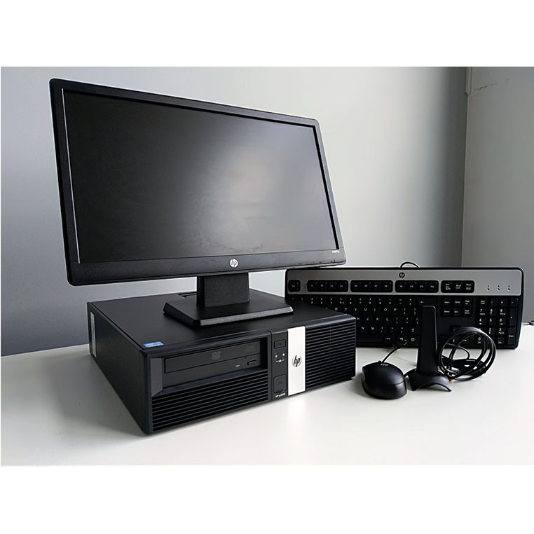 Komputer HP rp5800 i3/2/2x250 WiFi+Monitor HP W2072a