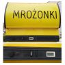 Szafa mroźnicza Mawi UFR370GD zamrażarka witryna żółta