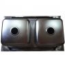 Basen zlew gastronomiczny dwukomorowy z rantem Mega-M 100x60x85(H) MM-C400701 stal nierdzewna