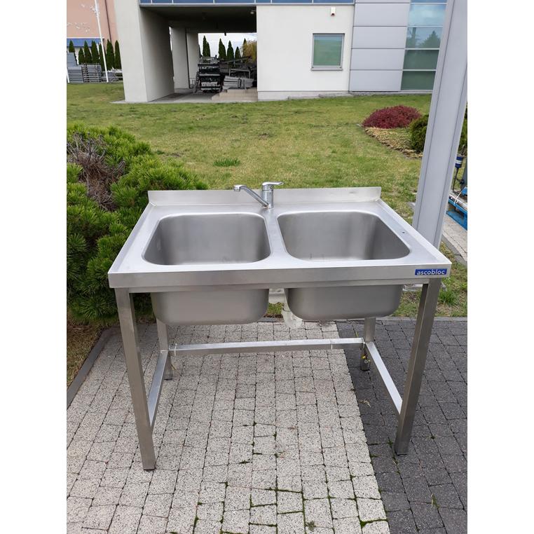 Basen Zlew Gastronomiczny Dwukomorowy Z Rantem100x70x85 H Stal Basen Zlew Gastronomiczny Dwukomorowy Z Rantem100x70x85 H Stal