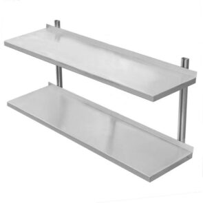 Półka gastronomiczna ścienna 2-poziomowa regulowana Mega-M 100x30 cm stal nierdzewna