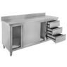 Stół gastronomiczny roboczy z szafką i szufladami Mega-M 140x60x85(H) MM-C103101