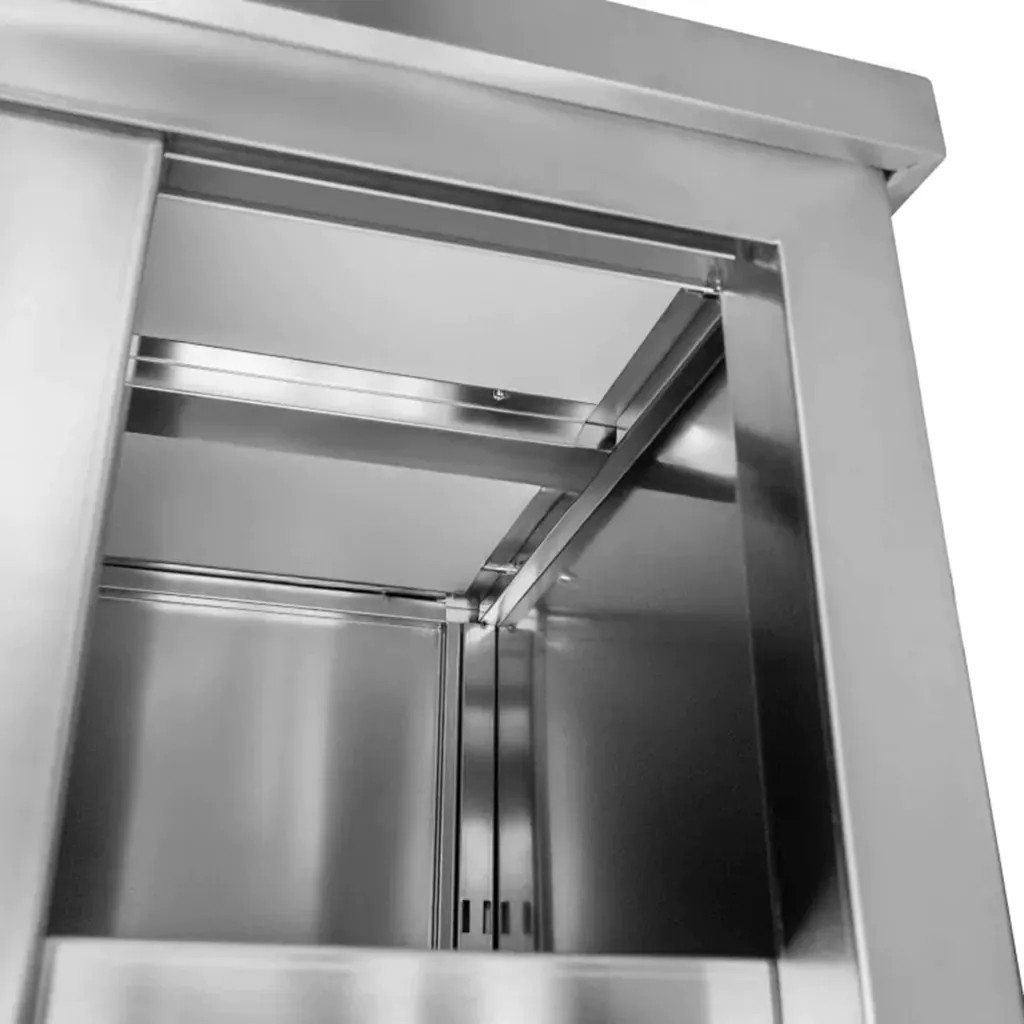 Stół gastronomiczny roboczy z szafką i rantem Mega-M 60x60x85 cm stal nierdzewna MTP001817