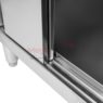 Stół gastronomiczny roboczy  z szafką i rantem Mega-M 80x60 stal nierdzewna