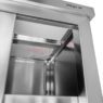 Stół gastronomiczny roboczy  z szafką i rantem Mega-M 80x60 stal nierdzewna