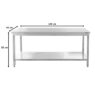 Stół gastronomiczny roboczy z półką Mega-M 180x60x85(H) stal nierdzewna
