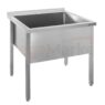 Głęboki zlew nierdzewny do gastronomii Mega-M 90x70x85