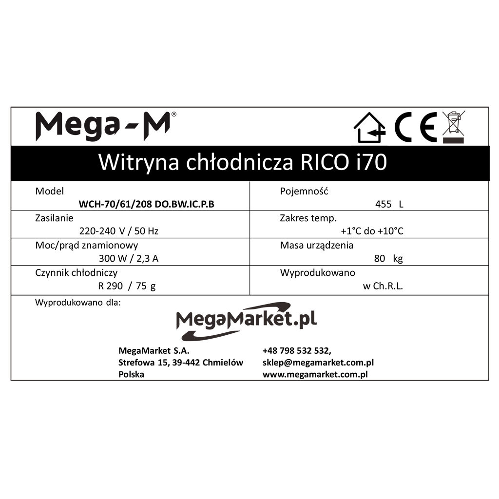 Witryna chłodnicza Mega-M RICO i70