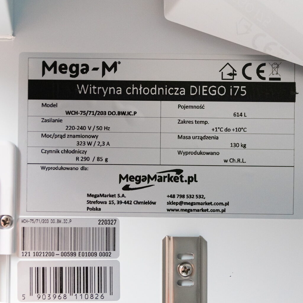 Witryna chłodnicza Mega-M DIEGO i75