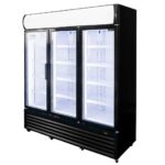 Zdjęcie produktu: Witryna chłodnicza 3-drzwiowa 1065L Mega-M RICO i160 oświetlenie LED podświetlany górny plafon reklamowy