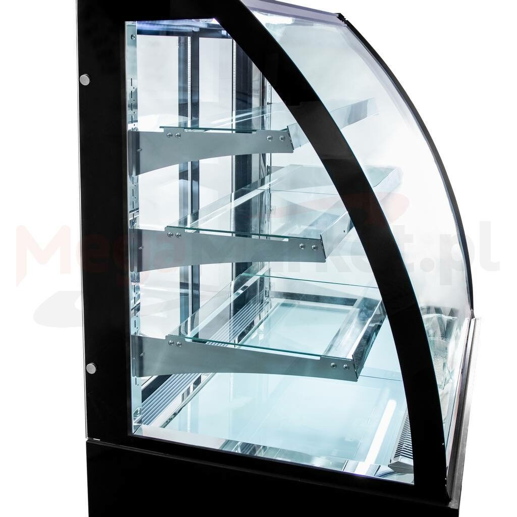 szklane półki z oświetleniem LED marki Mega-M CLARA S90