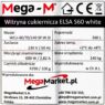 Tabliczka znamionowa w witrynie cukierniczej marki Mega-M ELSA S60