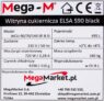 Witryna cukiernicza Mega-M Elsa S90 czarna specyfikacja