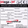 Witryna cukiernicza Elsa S90 biała specyfikacja