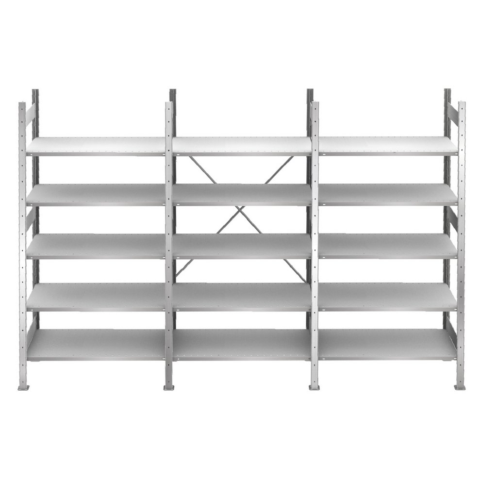 Regały magazynowe 15-półkowe Meta ocynk | MegaMarket