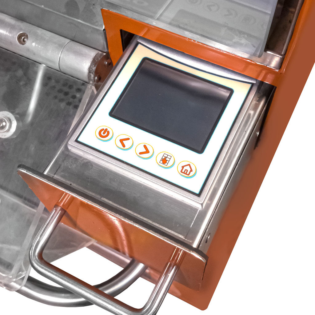 Elektroniczny panel sterowania z cyfrowym wyświetlaczem w automacie do pieczenia bułek