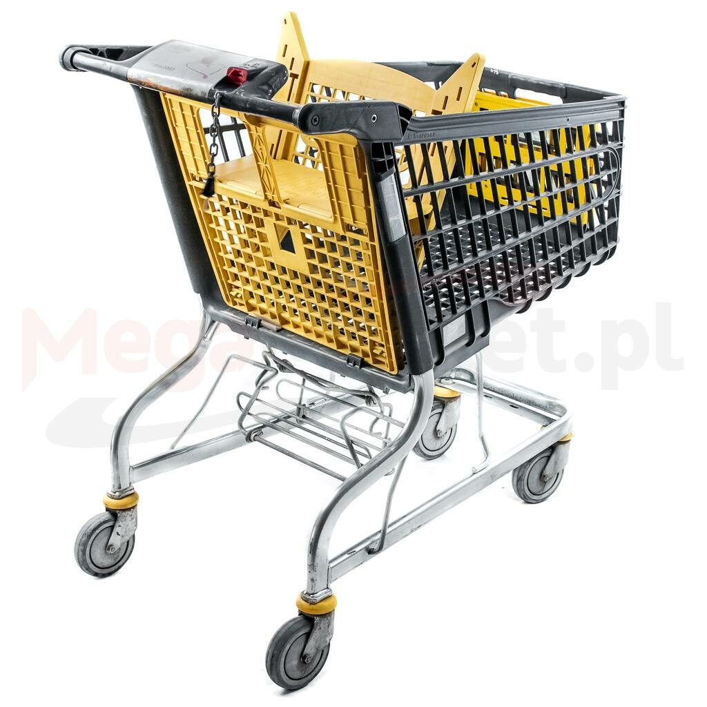 Wózek sklepowy na kółkach metalowo-plastikowy Marsanz