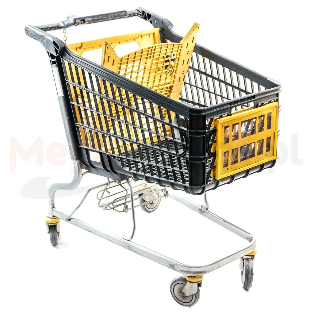 Wózek sklepowy na kółkach metalowo-plastikowy Marsanz