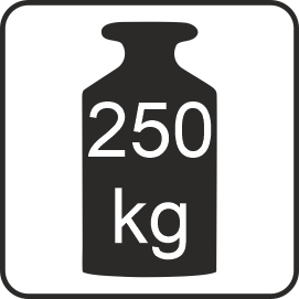Obciążenie półki w regale metalowym 250kg