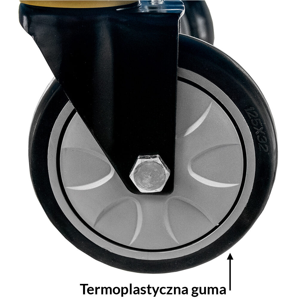 Koło z termoplastycznej gumy z wózka platformowego