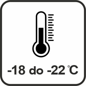 Temperatura mrożenia od -18 do -22 piktogram