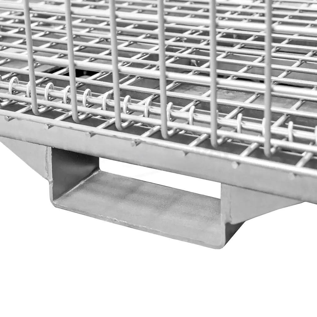 Pojemnik koszowy z uchwytami gitterbox składany 120x100x91 cm skrzyniopaleta siatkowa MTP001400