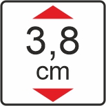 Regulacja wysokości półek co 3,8 cm