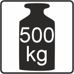 Nośność 500 kg piktogram