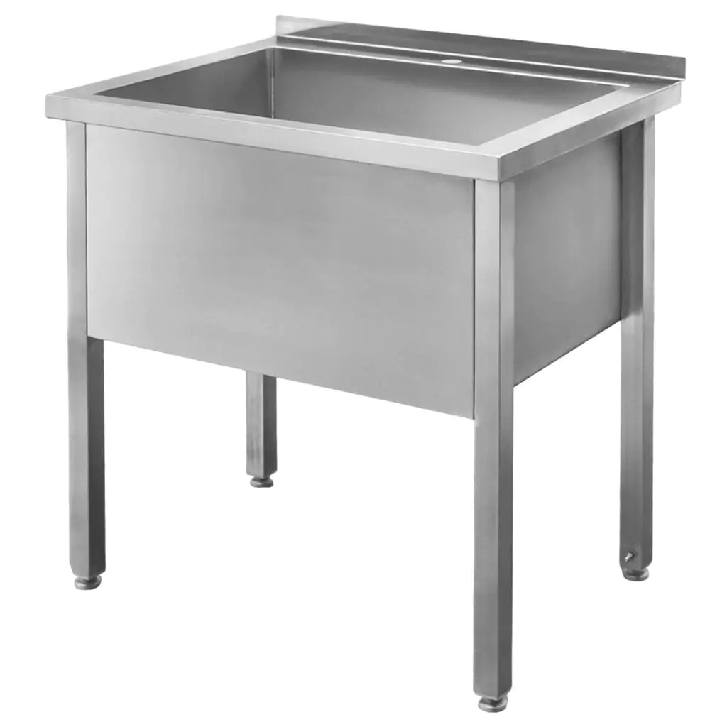 Basen gastronomiczny spawany jednokomorowy Mega-M 80x60x85 cm stal nierdzewna mtp001981