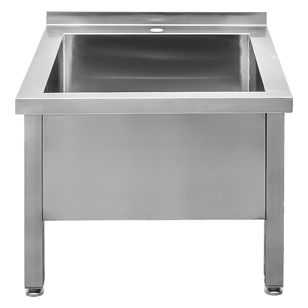 Basen gastronomiczny spawany jednokomorowy niski Mega-M 60x60x50 cm stal nierdzewna mtp001987