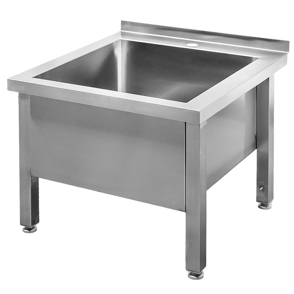 Basen gastronomiczny spawany jednokomorowy niski Mega-M 60x60x50 cm stal nierdzewna mtp001987