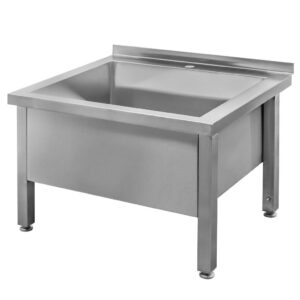 Basen gastronomiczny spawany jednokomorowy niski Mega-M 70x60x50 cm stal nierdzewna mtp001988