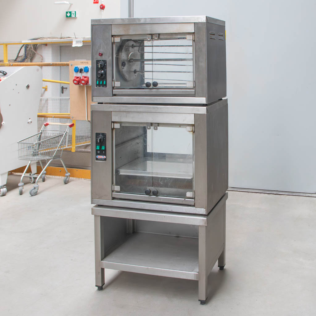 rożen elektryczny, rożen gastronomiczny, GASTRO-TAR OGE-06, szafka grzewcza SO-6, rożen do kurczaków, urządzenie do pieczenia drobiu, rożen z szafką grzewczą, sprzęt do gastronomii, elektryczny rożen do lokalu, rożen na kurczaki z podgrzewaczem, profesjonalny rożen gastronomiczny