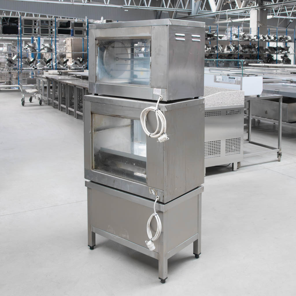 rożen elektryczny, rożen gastronomiczny, GASTRO-TAR OGE-06, szafka grzewcza SO-6, rożen do kurczaków, urządzenie do pieczenia drobiu, rożen z szafką grzewczą, sprzęt do gastronomii, elektryczny rożen do lokalu, rożen na kurczaki z podgrzewaczem, profesjonalny rożen gastronomiczny