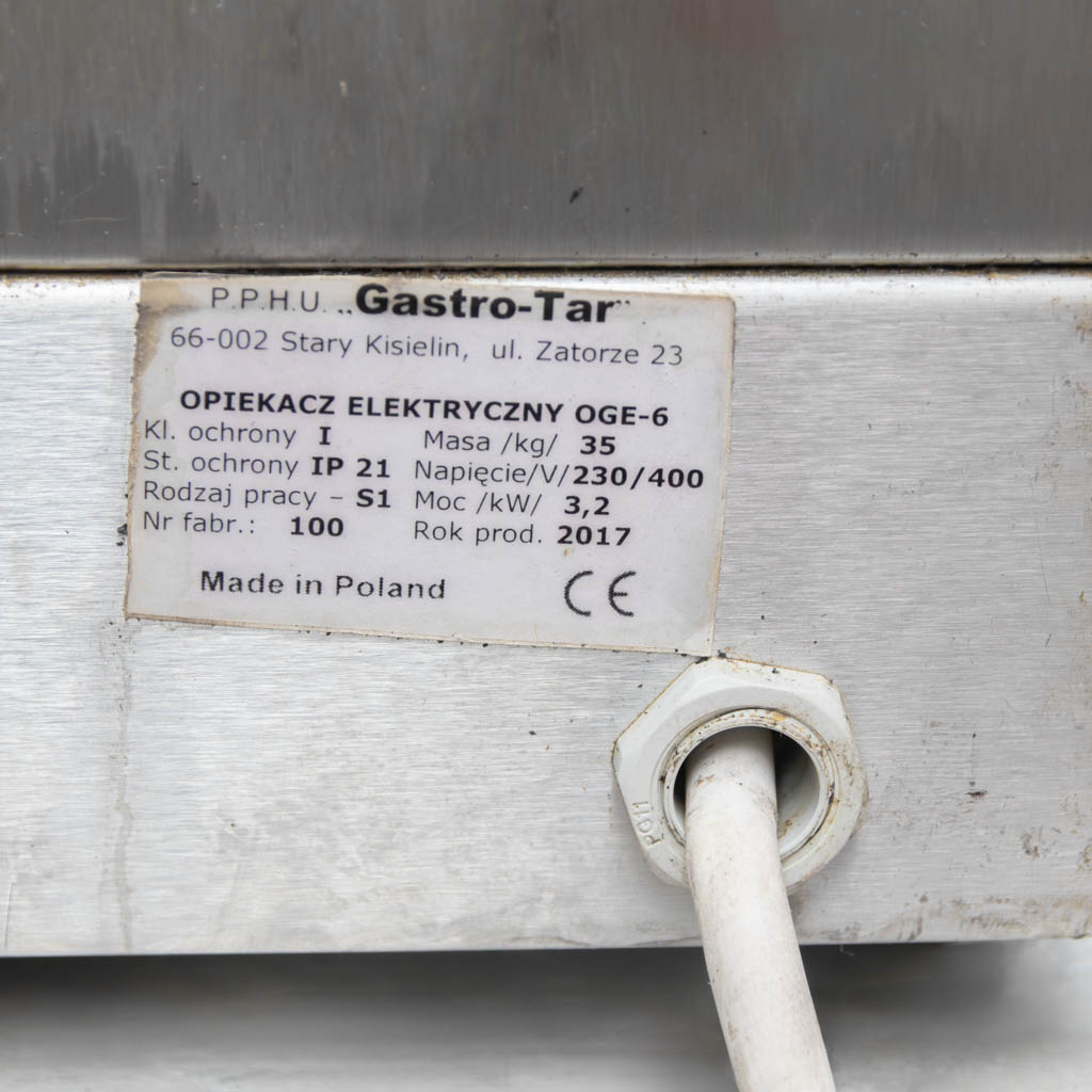 rożen elektryczny, rożen gastronomiczny, GASTRO-TAR OGE-06, szafka grzewcza SO-6, rożen do kurczaków, urządzenie do pieczenia drobiu, rożen z szafką grzewczą, sprzęt do gastronomii, elektryczny rożen do lokalu, rożen na kurczaki z podgrzewaczem, profesjonalny rożen gastronomiczny