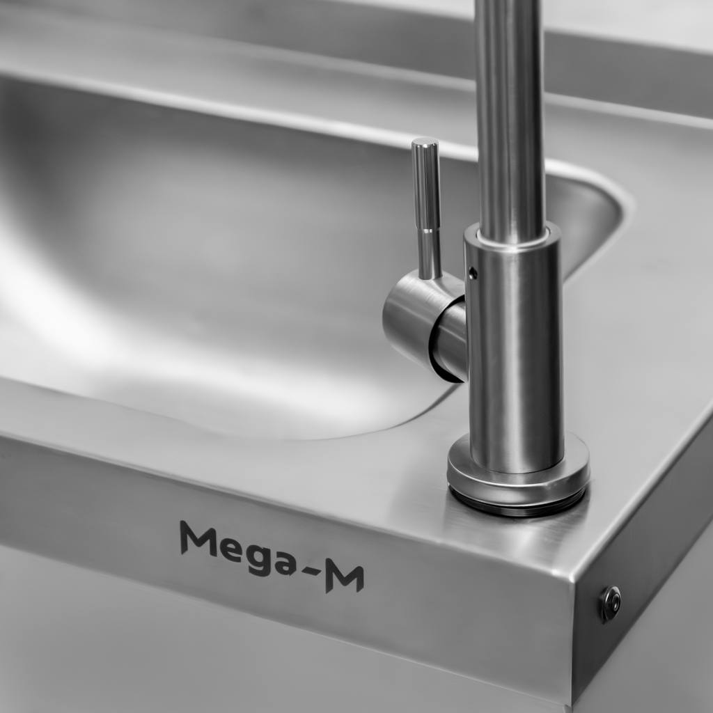 Umywalka zlew porządkowy Mega-M 50x61x85 cm stal nierdzewna MTP001773