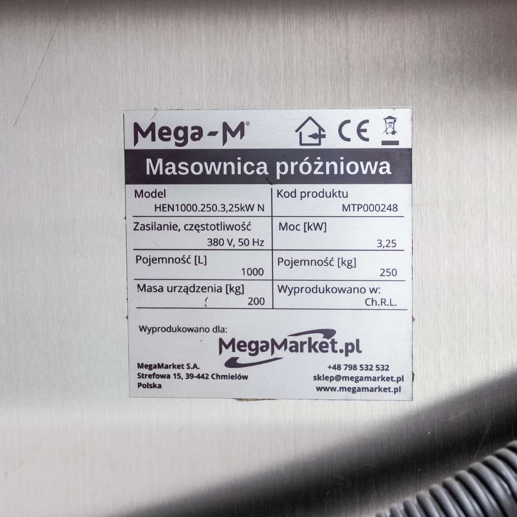 masownica próżniowa, masownica do mięsa, masownica przemysłowa, masownica gastronomiczna, masownica z próżnią, urządzenie do masowania mięsa, masownica spożywcza, urządzenie do peklowania mięsa, maszyny masarskie do mięsa