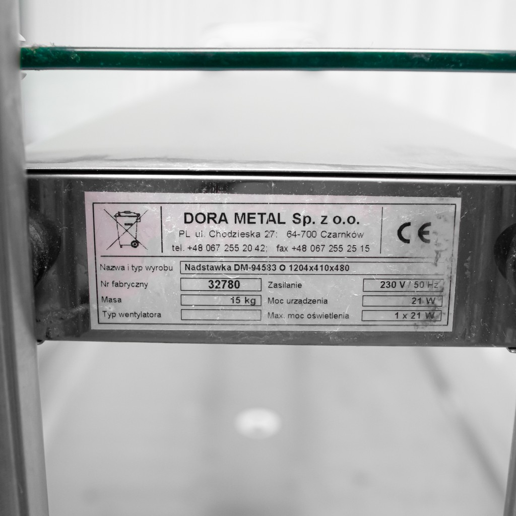 Lada sałatkowa chłodnicza Dora Metal specyfikacja nadstawki