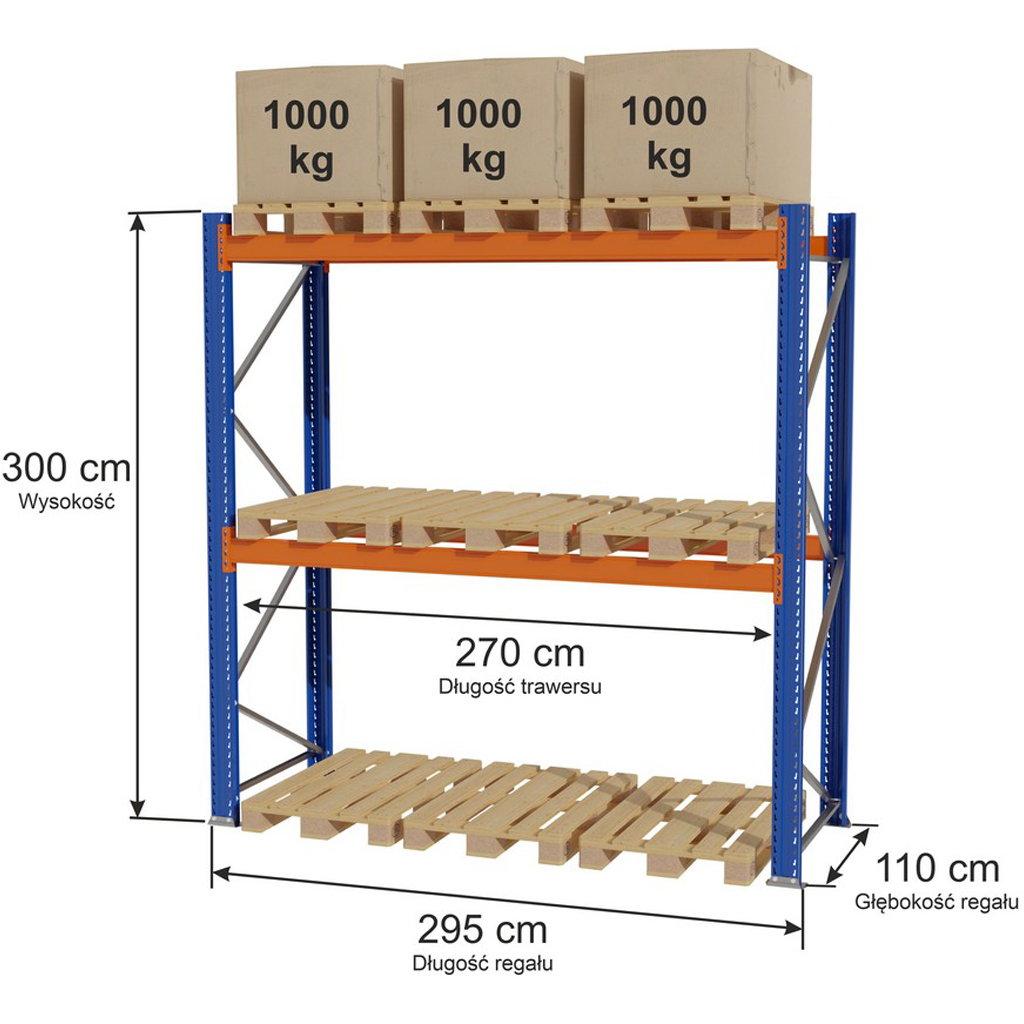 Regal magazynowy paletowy STOW MPP000225