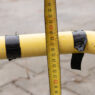 Barierka ochronna stalowa ocynkowana odbojnica liniowa pojedyncza długość 130 cm MTP003570 wymiarowanie