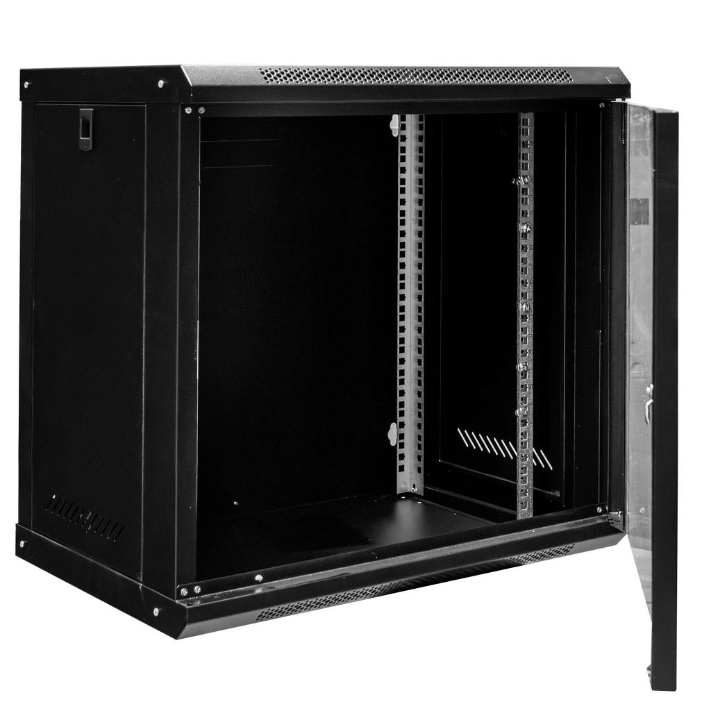 Szafa Rack na elektronikę Mega-M 19 12U wisząca 60x40x60 cm czarna mtp002981