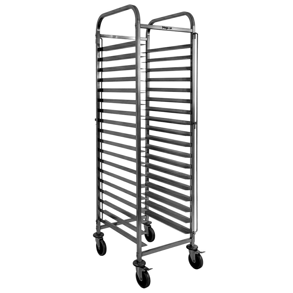 Wózek regał mobilny na tace, wózek gastronomiczny Mega-M 62x47x174 cm