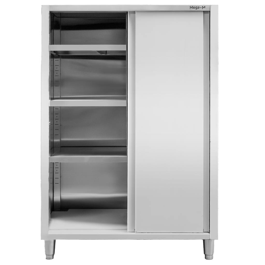 Szafa gastronomiczna przelotowa Mega-M 2-drzwiowa 120x50x180 cm stal nierdzewna-MTP001879