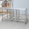 Stół gastronomiczny mobilny wydawczy 170x70x85 cm stal nierdzewna MTP004159