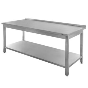 Stół gastronomiczny roboczy spawany z półką Mega-M 200x60x85 cm stal nierdzewna