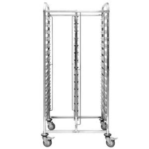 Wózek regał mobilny gastronomiczny na tace Mega-M 74x55x170 cm stal nierdzewna-MTP001921