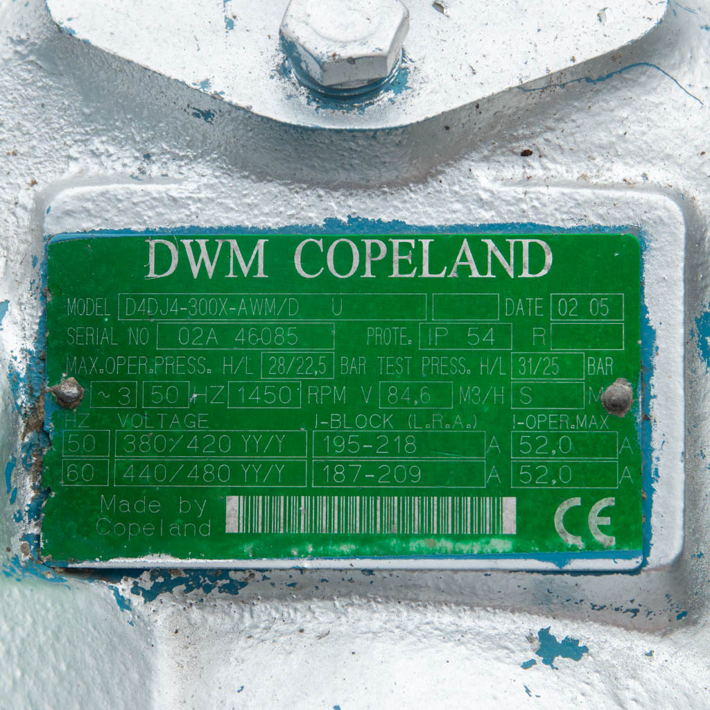 Zestaw sprężarkowy COPELAND 3x sprężarka D4DJ4-300X-AWMD S2 wydajność 3x84,6 m3h mpp000853