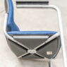 Krzesło biurowe z podłokietnikami niebieskie obicie H-81 cm L-59 cm G-45 cm MTP004543
