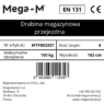 Drabina magazynowa przejezdna pomost magazynowy Mega-M H 102 cm 4 stopnie