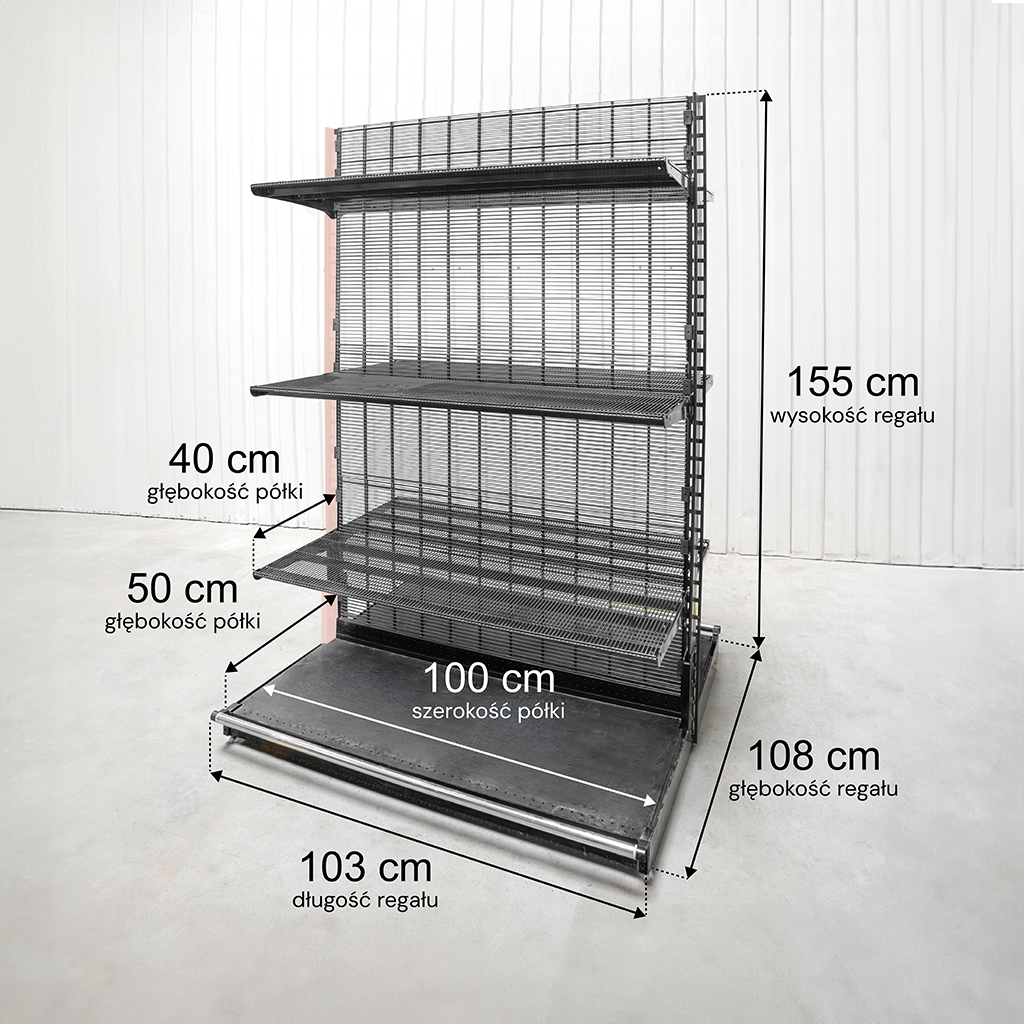 Regał sklepowy gondola metalowy Wireland